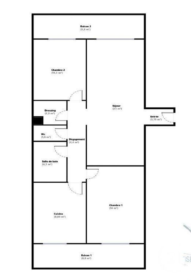 Afficher la photo en grand appartement à vendre - 3 pièces - 71.0 m2 - NICE - 06 - PROVENCE-ALPES-COTE-D-AZUR - Century 21 Cbs Immobilier