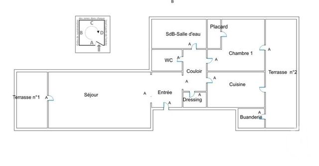 Appartement F2 à vendre - 2 pièces - 61.3 m2 - NICE - 06 - PROVENCE-ALPES-COTE-D-AZUR - Century 21 Cbs Immobilier