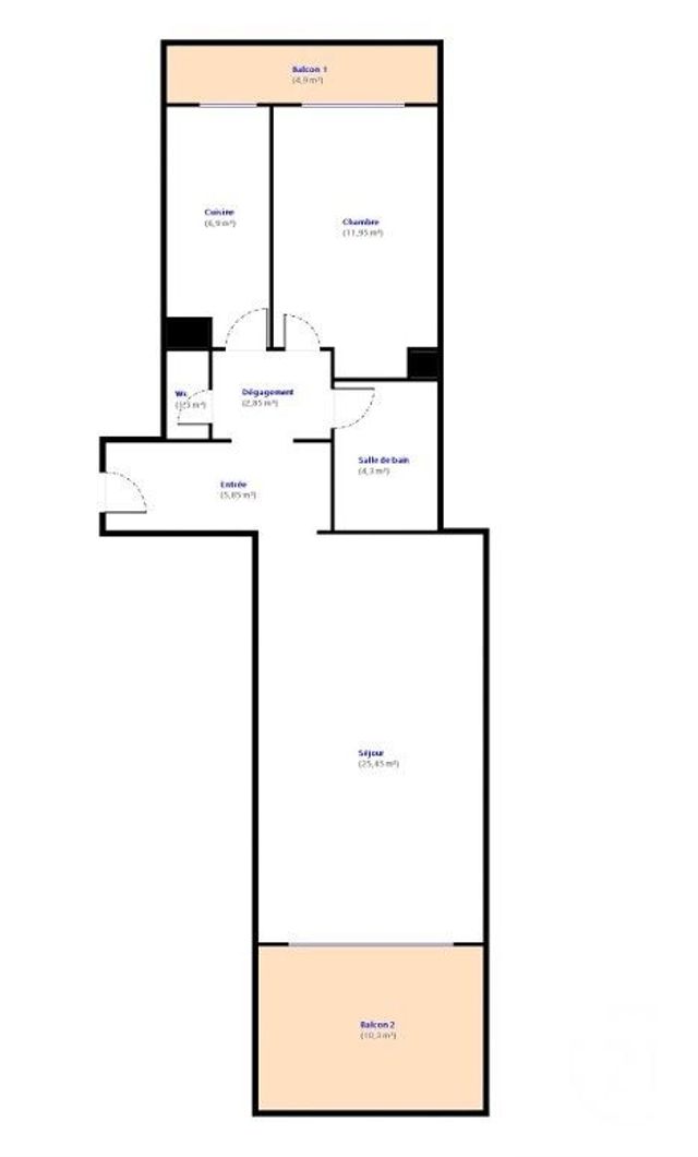 Appartement F2 à vendre - 2 pièces - 58.6 m2 - NICE - 06 - PROVENCE-ALPES-COTE-D-AZUR - Century 21 Cbs Immobilier