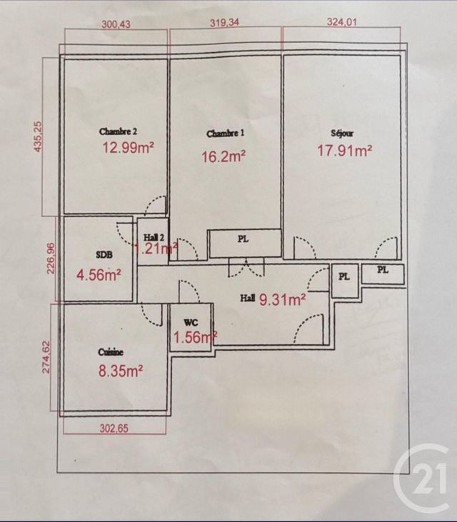 Afficher la photo en grand Appartement F3 à vendre - 3 pièces - 74.84 m2 - NICE - 06 - PROVENCE-ALPES-COTE-D-AZUR - Century 21 Cbs Immobilier