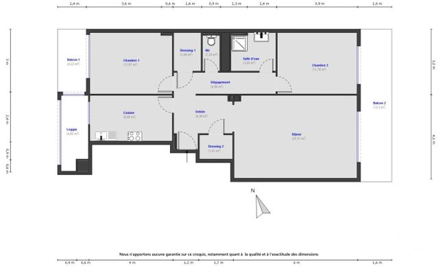 Afficher la photo en grand Appartement F3 à vendre - 3 pièces - 77.59 m2 - NICE - 06 - PROVENCE-ALPES-COTE-D-AZUR - Century 21 Cbs Immobilier