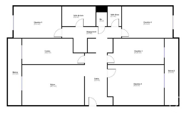 Afficher la photo en grand Appartement F5 à vendre - 5 pièces - 109.25 m2 - NICE - 06 - PROVENCE-ALPES-COTE-D-AZUR - Century 21 Cbs Immobilier
