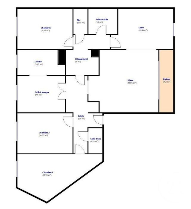 Appartement F5 à vendre - 5 pièces - 91.8 m2 - CARROS - 06 - PROVENCE-ALPES-COTE-D-AZUR - Century 21 Cbs Immobilier